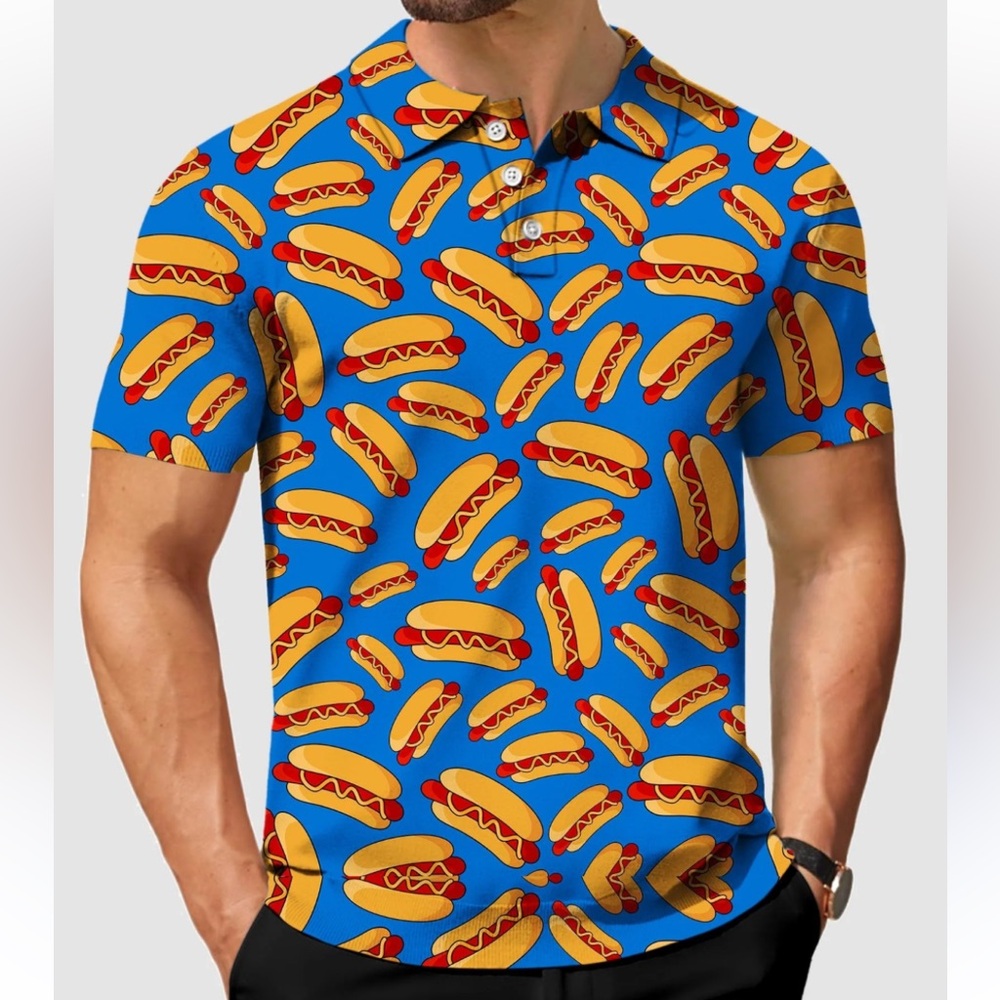Golf Gentry hot dog golf polo shirt